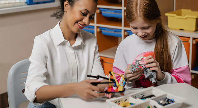 Adult and Child Playing Games